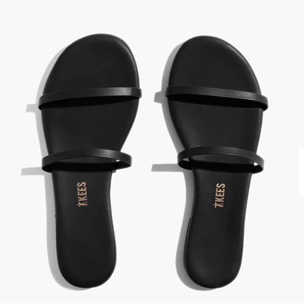Tkees Gemma Matte Black Slides - Size 11
